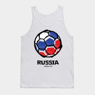 Russia Football Country Flag Tank Top